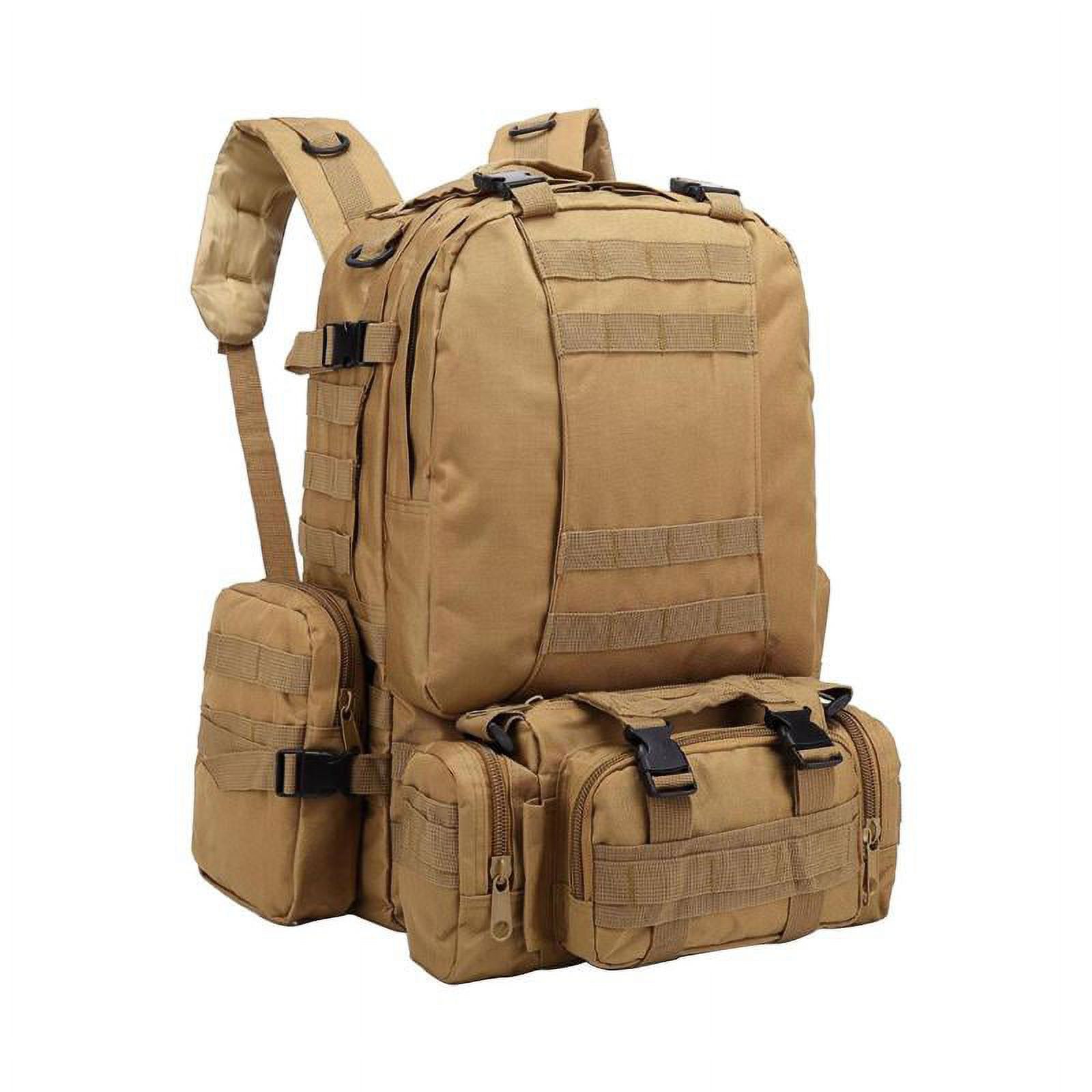 55L Backpack Accessories Backpack Travel Hiking Camping Khaki