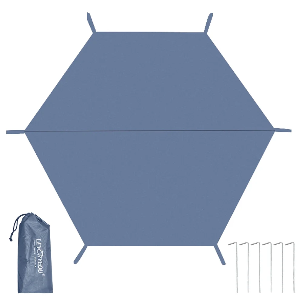 Waterproof Tear-resistant Tent Tarp Thicken Picnic Tarp Tent Mat Hard-wearing Beach Pad for Hiking Traveling Backpacking