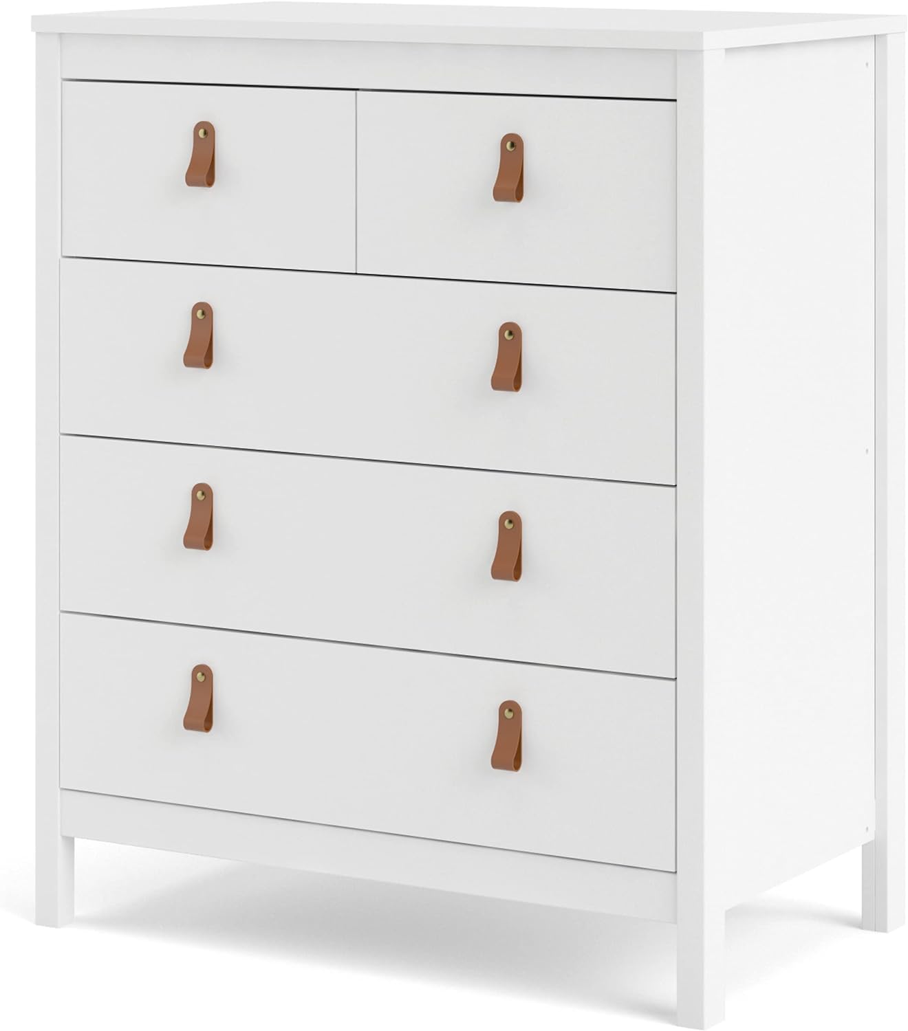 5 Drawer Chest, White