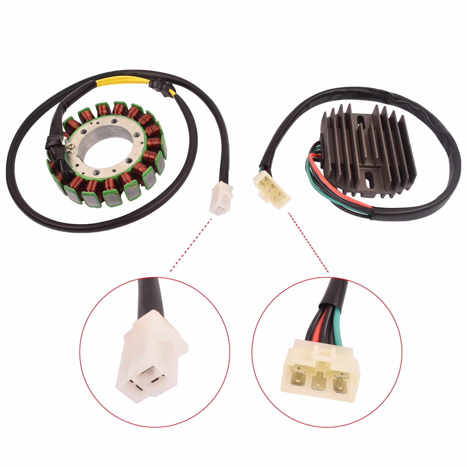 Stator And Regulator Rectifier JM3845ST201CK Compatible with Yamaha V Star 650 XVS650A Classic