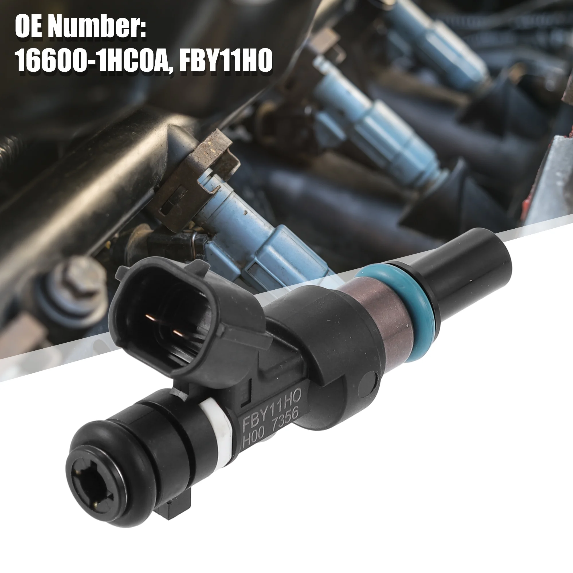 Unique Bargains 4 Pcs 16600-1HC0A FBY11H0 Fuel Injector for Nissan Micra Hactchback K13 1.2L 2010 Metal Plastic Black