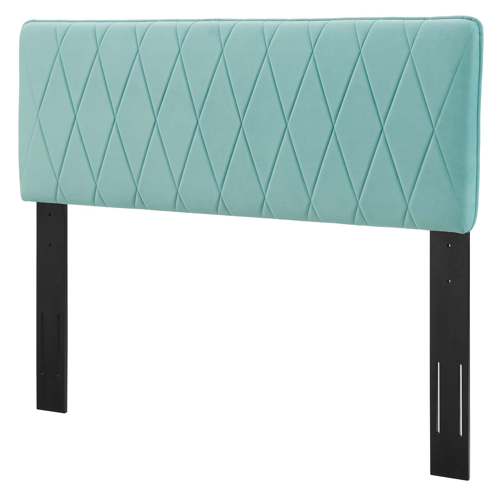 Headboard, King Size, Velvet, Blue, Modern Contemporary Urban Design, Bedroom Master Guest Suite