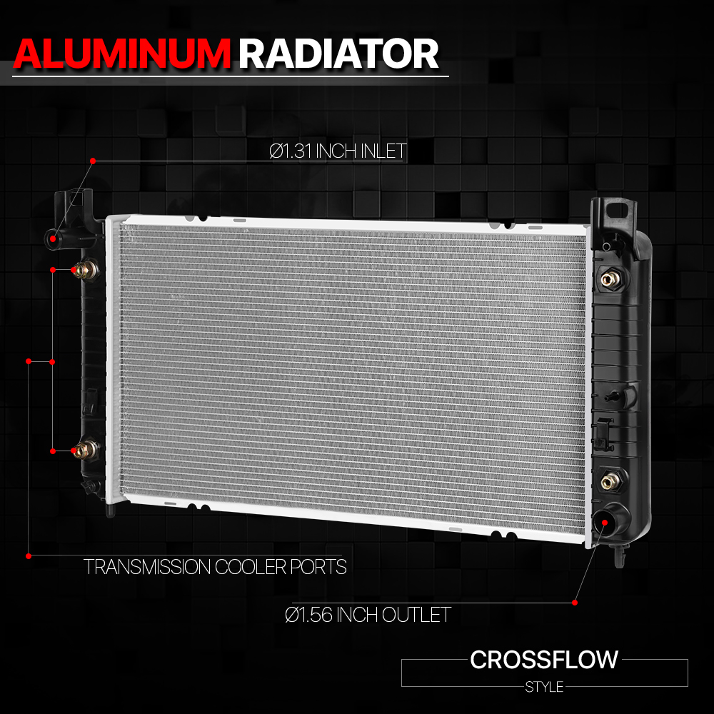 Aluminum Radiator OE Replacement for 99-14 Silverado/Sierra/Suburban dpi-2370 00 01 02 03 04 05 06 07 08 09 10 11 12 13 Fits select: 1999-2013 CHEVROLET SILVERADO, 2000-2014 CHEVROLET TAHOE