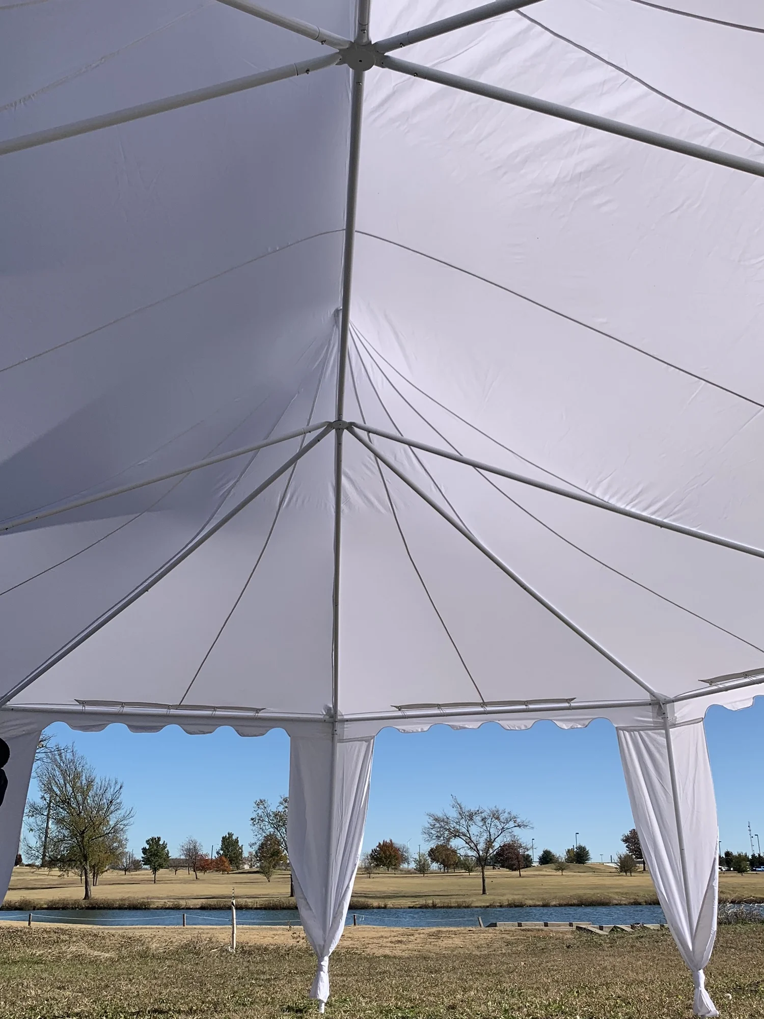 29'x21' White Decagonal Wedding Party Canopy Gazebo Heavy Duty Tent - By DELTA Canopies