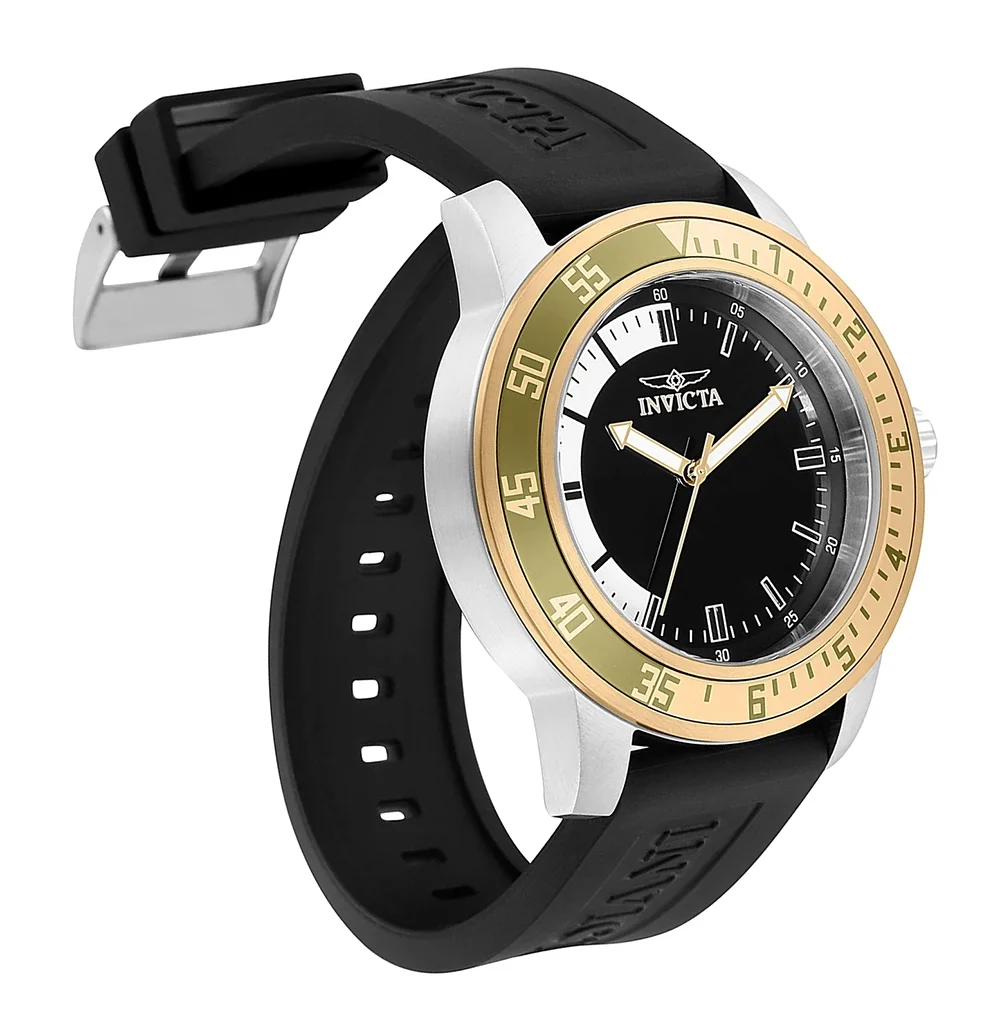 Invicta Specialty Quartz Black Dial Black Silicone Men's Watch 35682