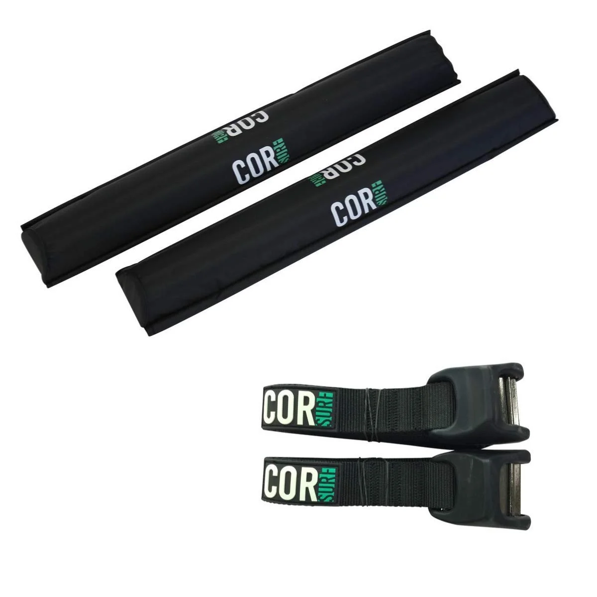 COR Surf Aero Roof Rack Pad, No-Scratch Silicone Buckle Tie Down Straps (19
