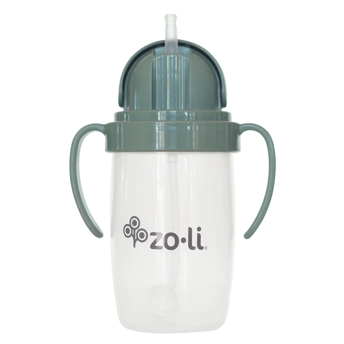Any angle straw sippy cup | ZoLi BOT 2.0 weighted straw sippy spruce green, most loved training sippy cup, toddler transition straw cup, sippy cup with handles, baby shower gift