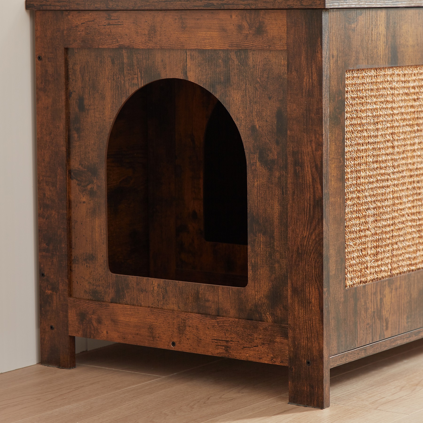 Cat Litter Box House Hidden Cabinet Extra Large Enclosure Furniture Covered Bed.