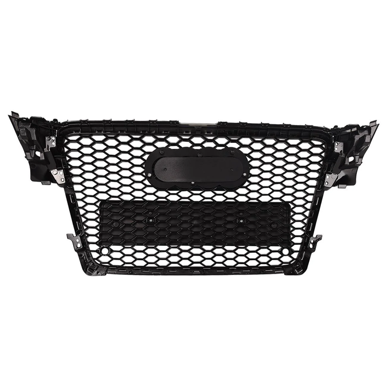 Teledu Honeycomb Grille Sport Mesh RS4 Style Hex Grill Black For 09-12 Audi A4/S4 B8 8T