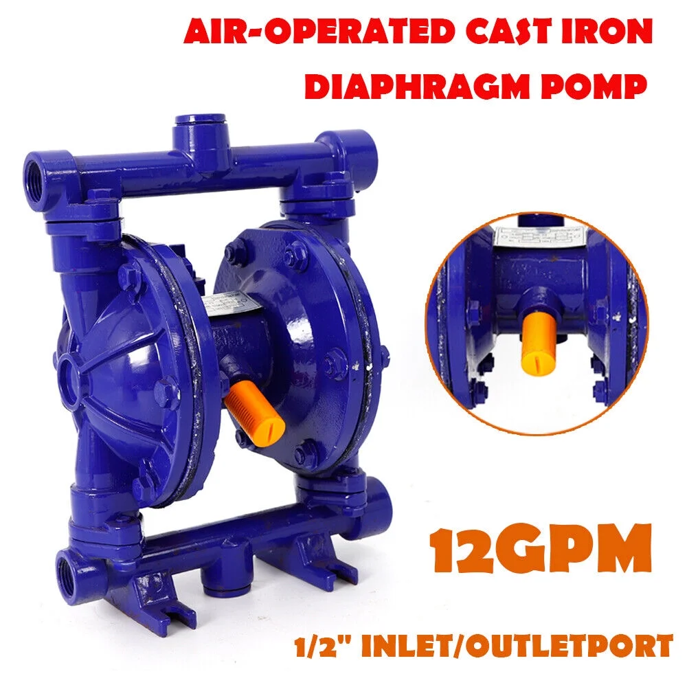 ZhdnBhnos Industrial Air-Operated Double Diaphragm Pump1/2 inch Inlet & Outlet 12GPM 115psi