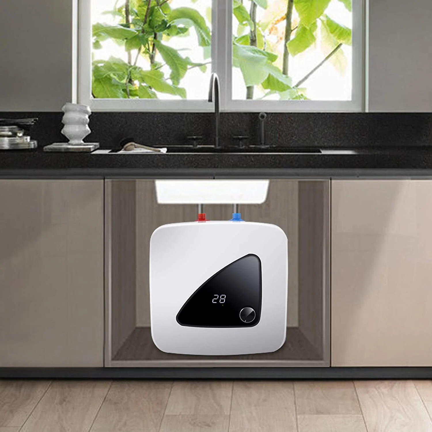 TFCFL 1500W Electric Mini Hot Water Heater Instant Hot Water Boiler Shower 6L