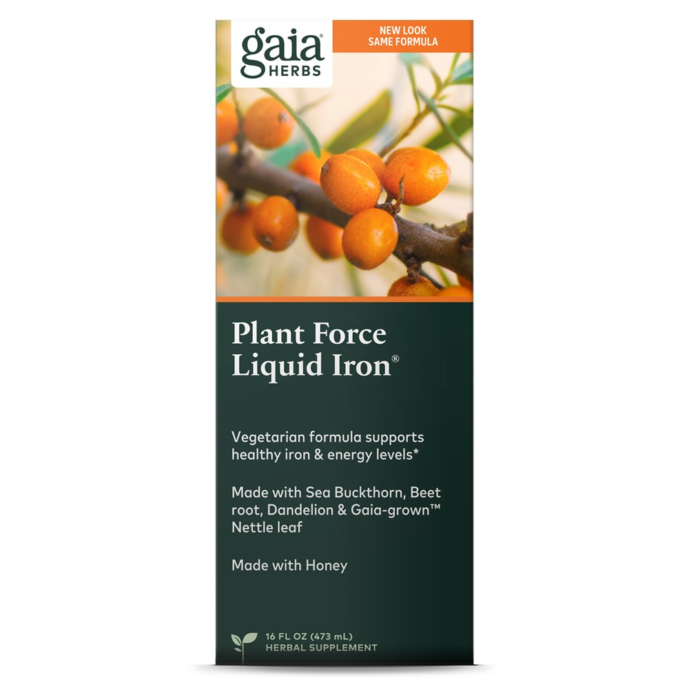 Gaia Herbs PlantForce Liquid Iron -- 16 fl oz
