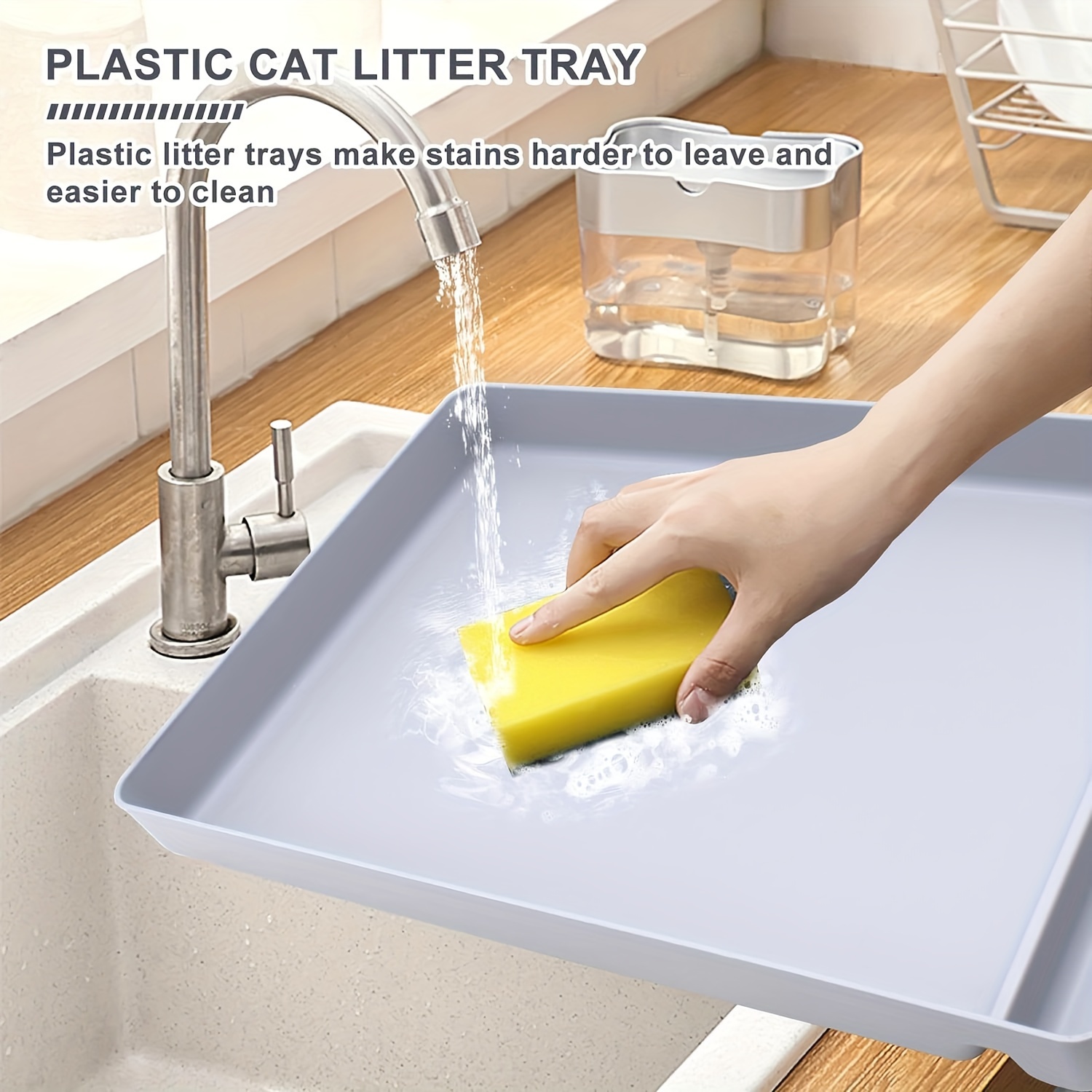 Durable Reusable Cat Litter Tray - Safe and Self-Cleaning