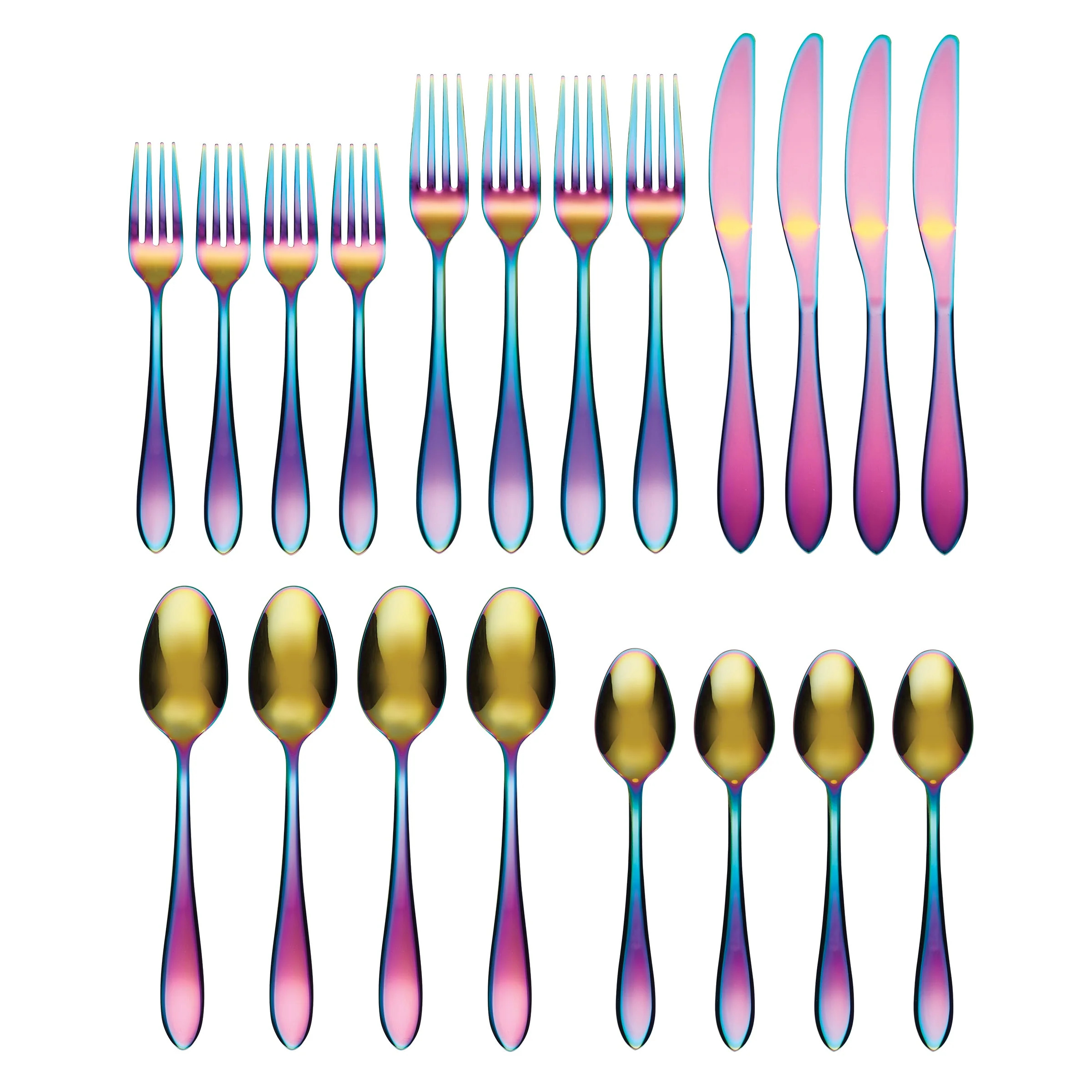 Cambridge Delia Rainbow Mirror 20-Piece Flatware Set