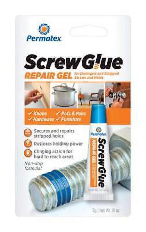 2Pc Permatex ScrewGlue High Strength Adhesive 0.18 oz