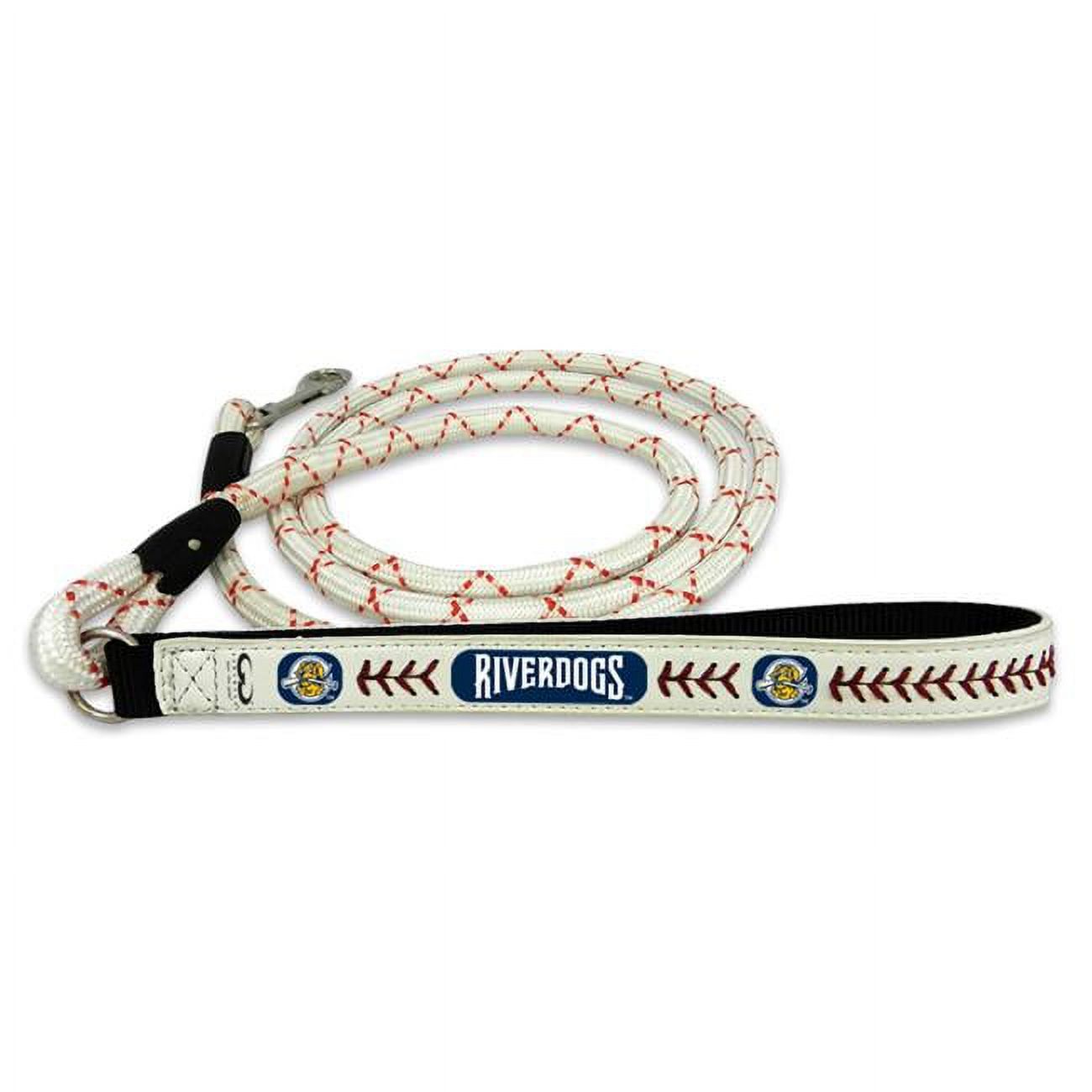 Charleston River Dogs Leather Frozen Rope Baseball Pet Leash - Medium