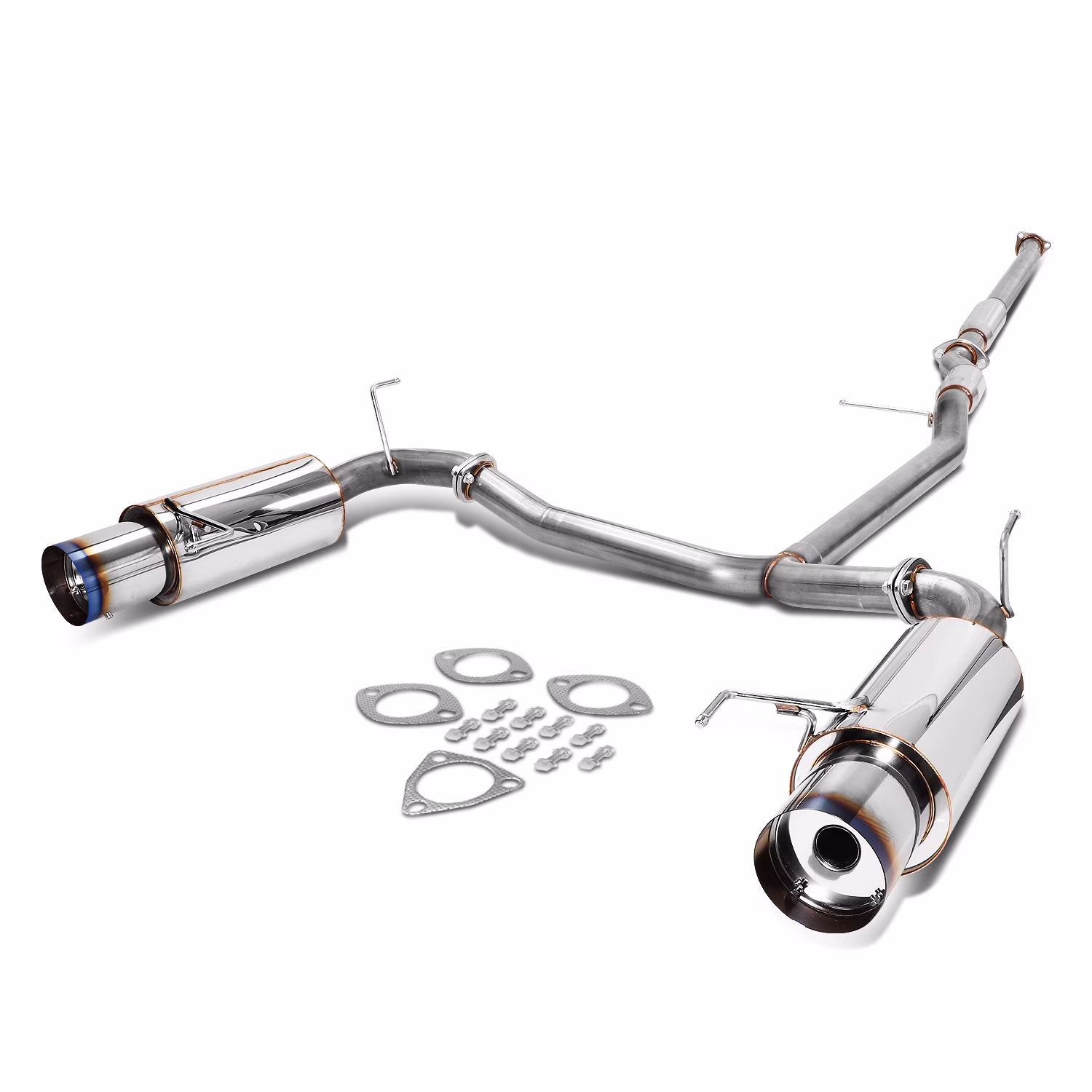 DNA Motoring CBE-HA98V6-BT For 1998 to 2002 Honda Accord Catback Exhaust System 4.5