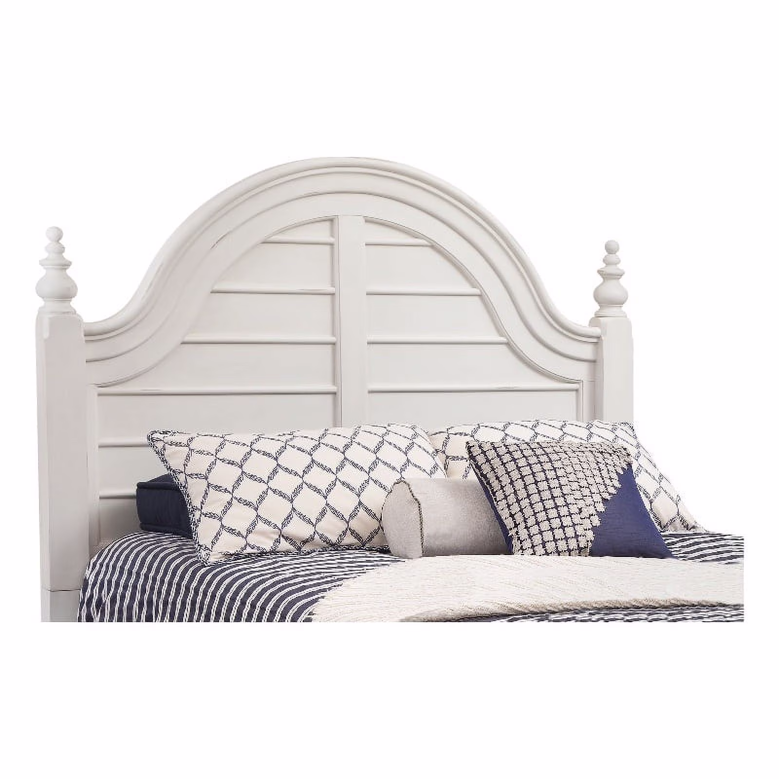 American Woodcrafters Rodanthe Dove White King Wood Panel Headboard