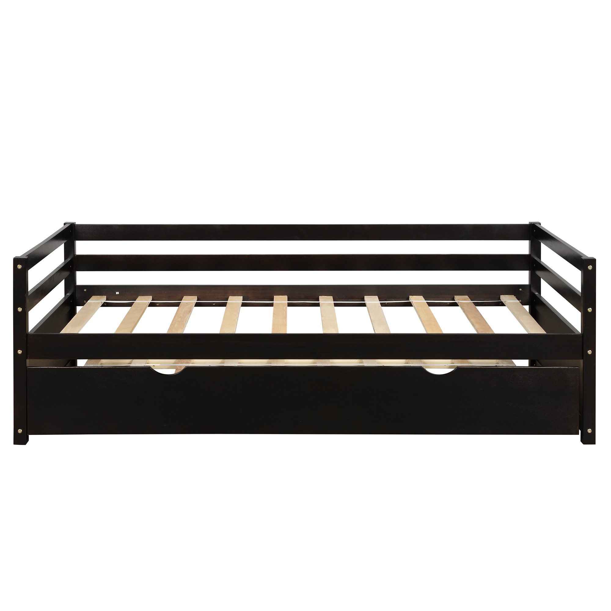 Dawn Whisper Daybed with Trundle Frame Set, Twin Size, Espresso