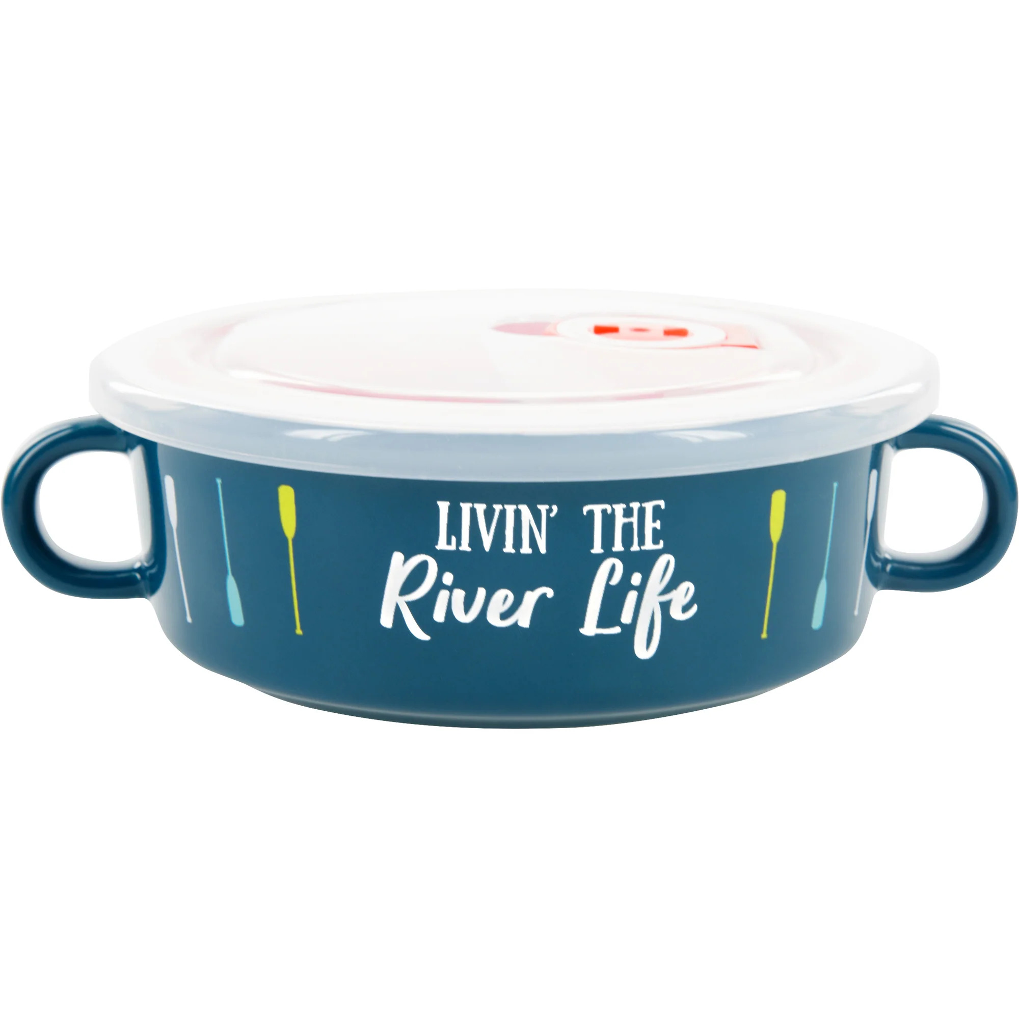 River Life 13.5 oz Double-Handled Soup Bowl with Lid
