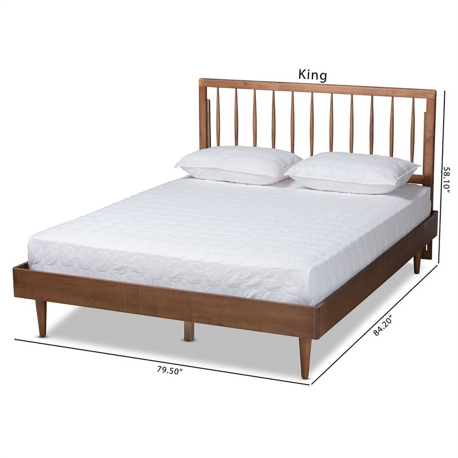 Bowery Hill Ash Walnut Finished Wood Queen Size Platform Bed