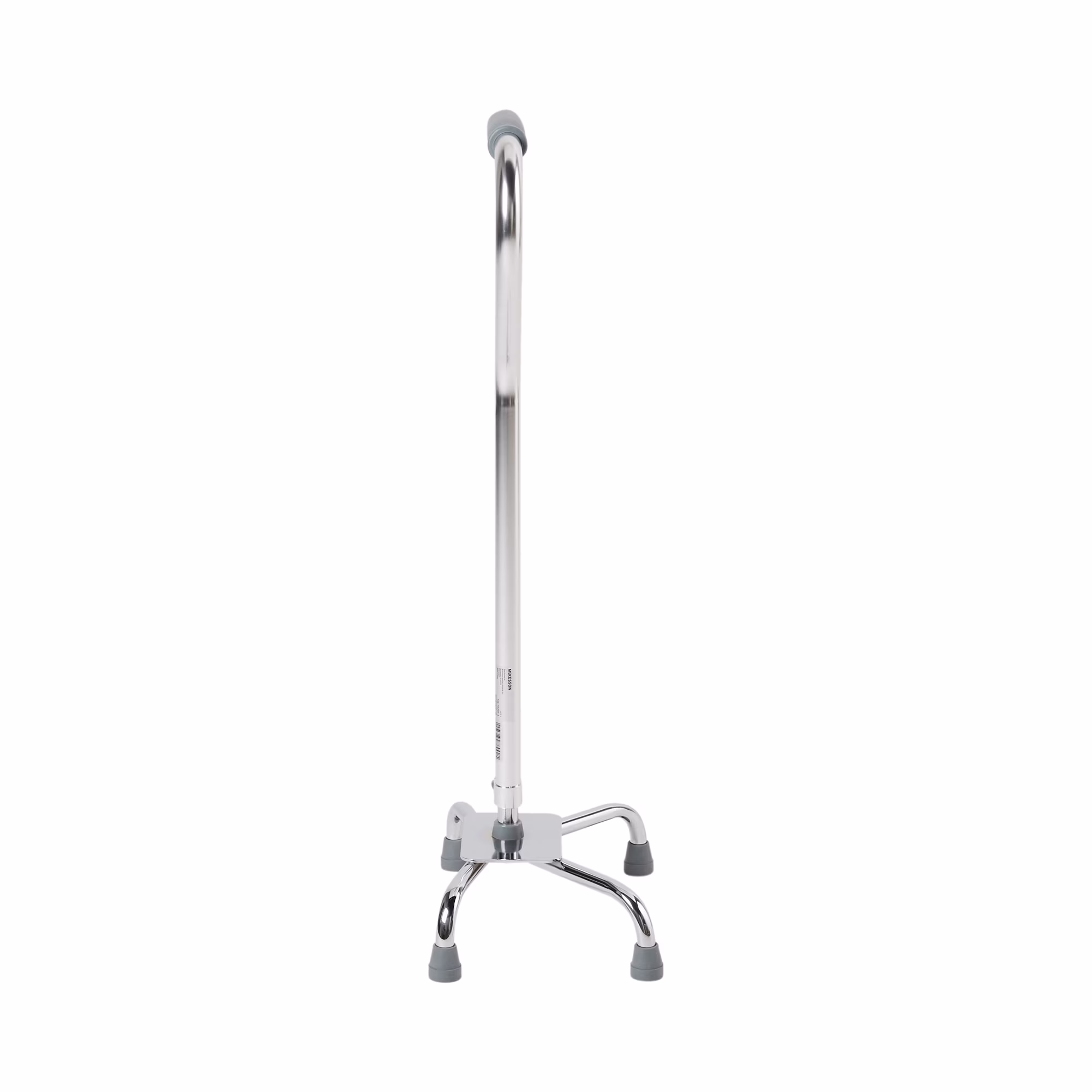McKesson Chrome Steel Large Base Quad Cane, Adjustable Height 29