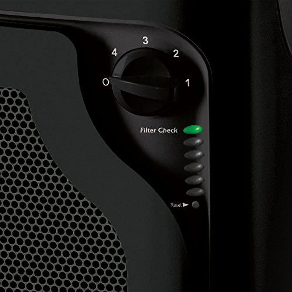 Holmes kzdkc Large Room 4-Speed True HEPA Air Purifier, Medium, Black