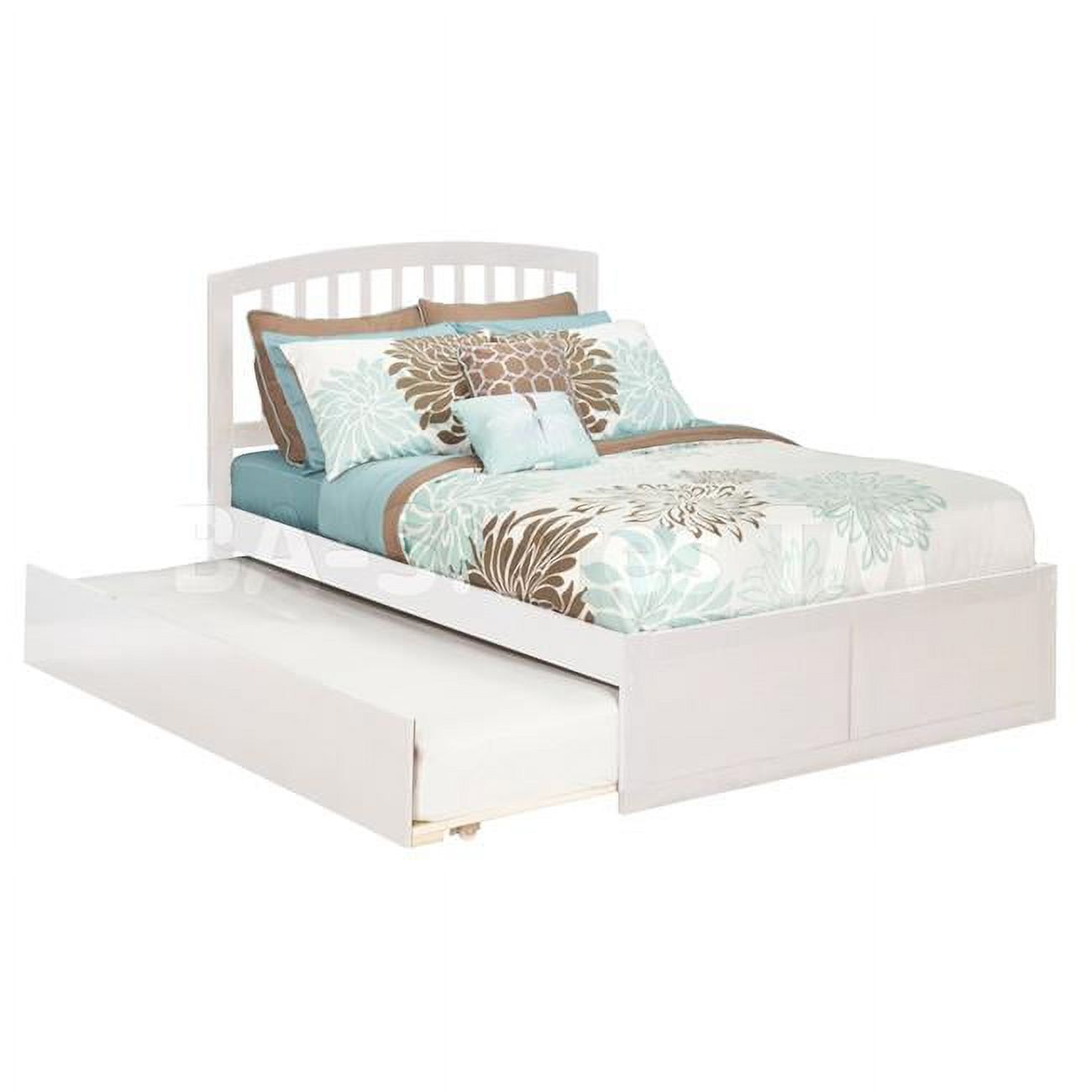 Richmond Match Footboard with Urban Trundle Bed - White, Twin Size