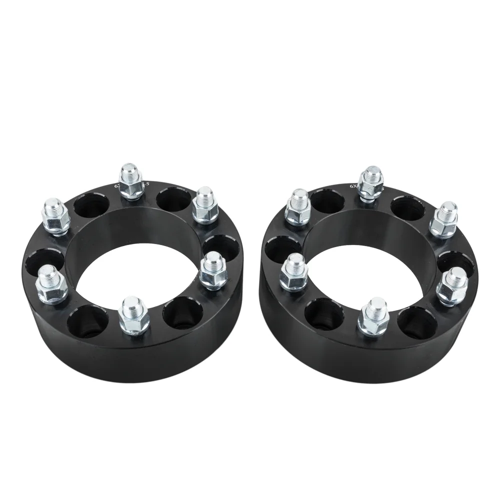 2pcs Professional Hub Centric Wheel Adapters for Cadillac 1999-2015 Chevrolet 1988-2015 GMC 1988-2015 Black