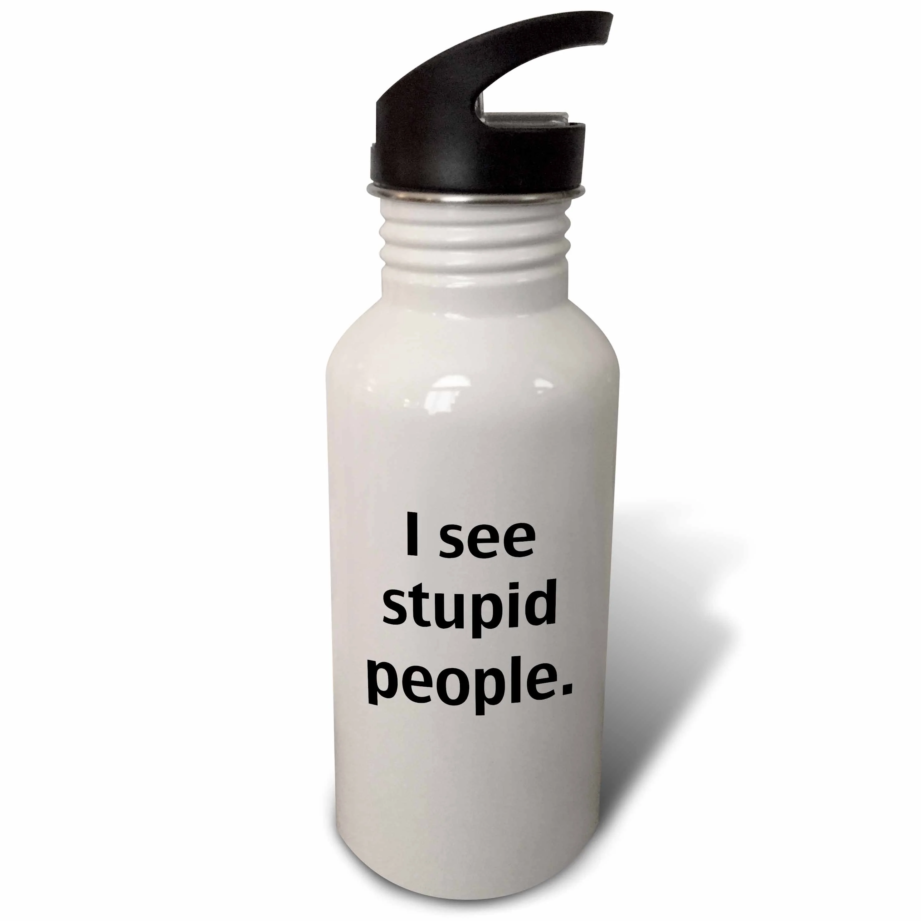 I see stupid people 21 oz Sports Water Bottle wb-128185-1