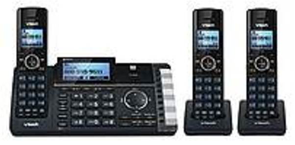 VTech DS6251-3 DECT 6.0 Cordless Phone, Black