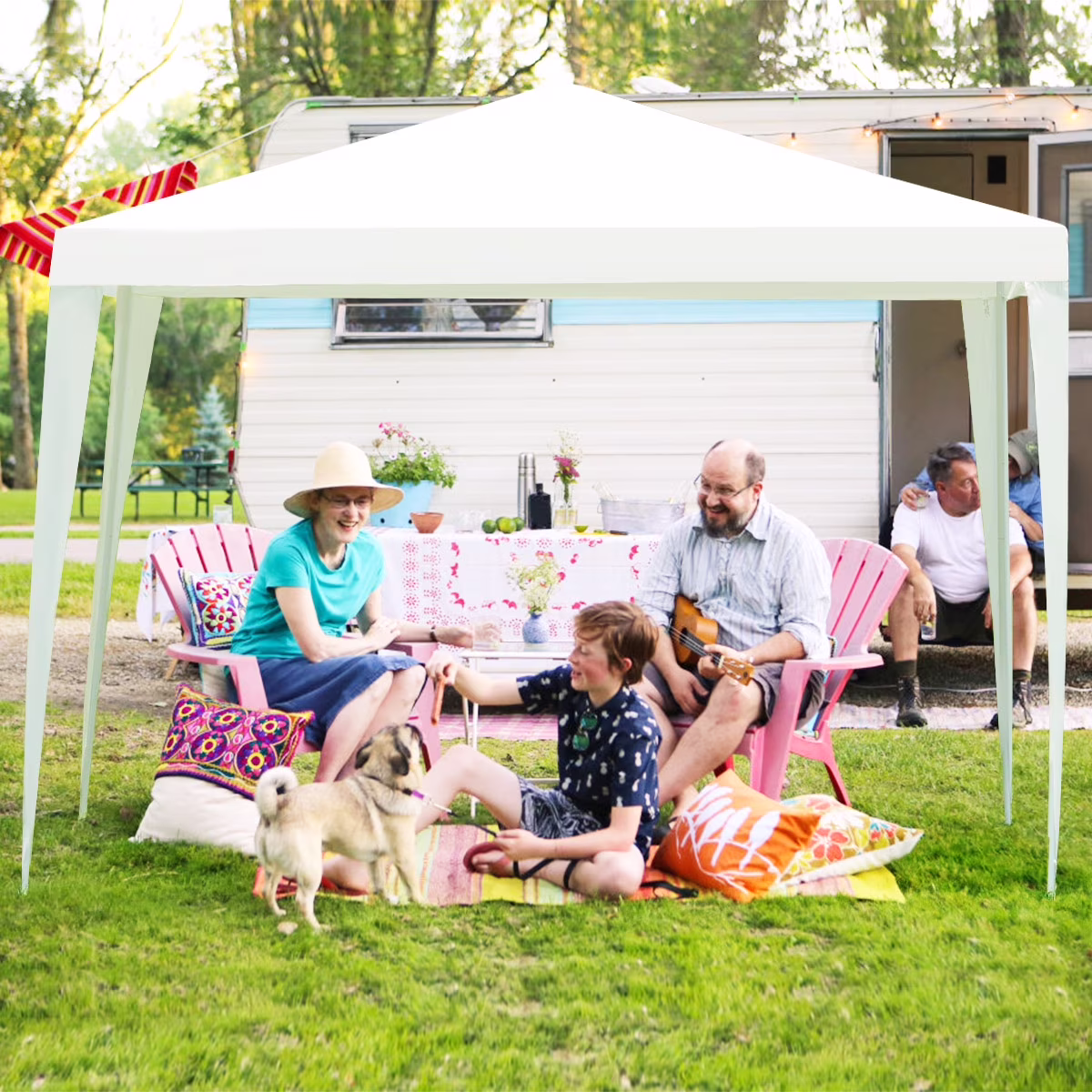 Gymax 10'x10' Canopy Party Wedding Tent Gazebo Heavy Duty Outdoor