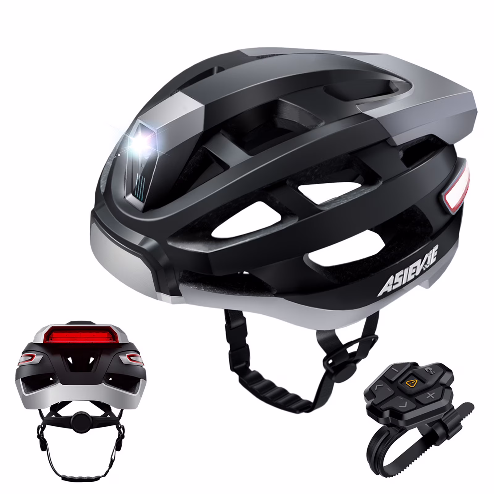 ASIEVIE Bike Smart Cycling Helmet with Headlight and Tail Light, Safety headgear with SOS Emergency Alert and Wireless Earphone, Perfect for Nighttime Bike Adventures
