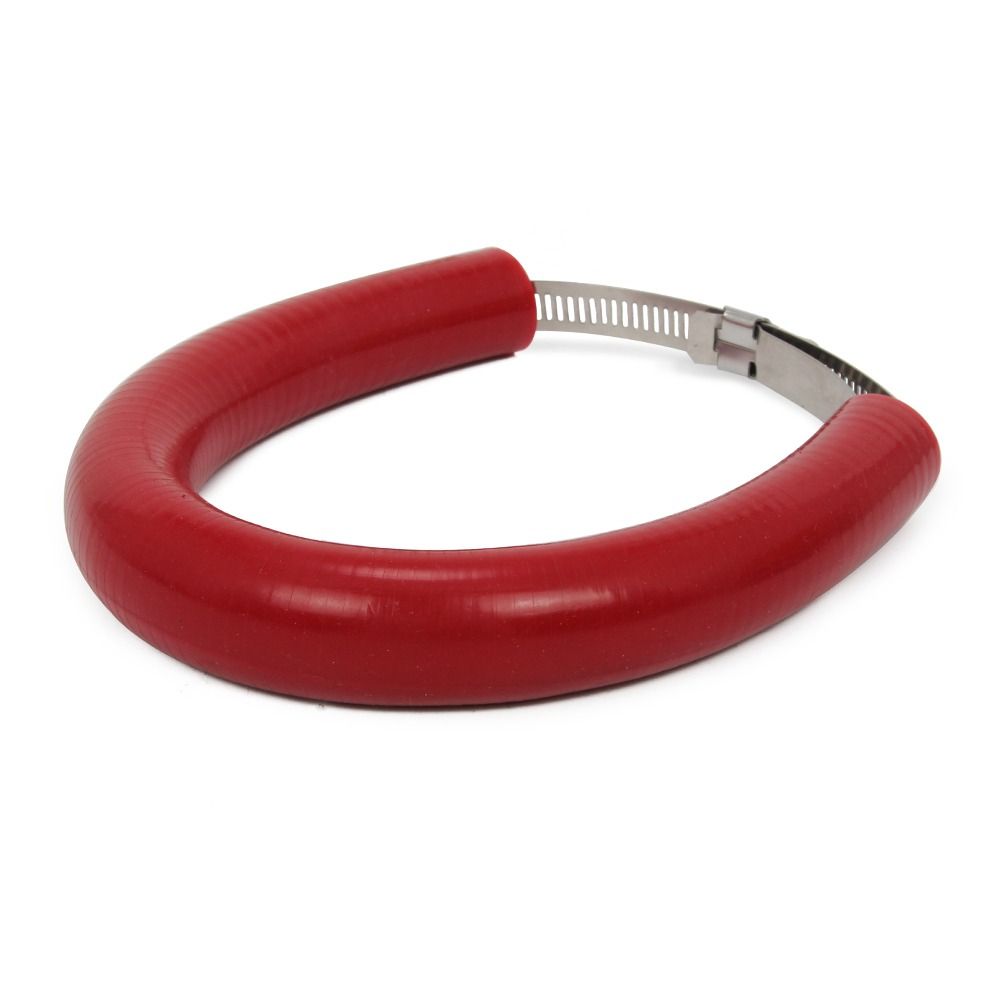 Durable Round Motorbike Accessories Heel Guard Pipe Fixing Rings Tail Muffler Heat Shield Motorcycle Exhaust Pipe Protector RED