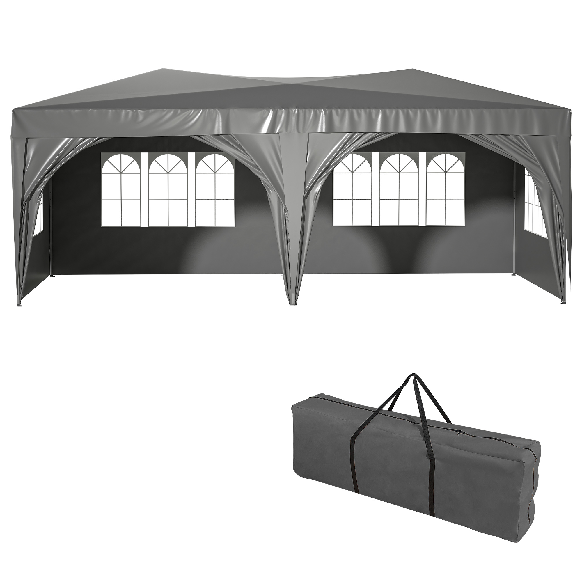 EZ Pop Up Canopy with Removable Sidewalls - 10'x20' - Instant Shade & Style