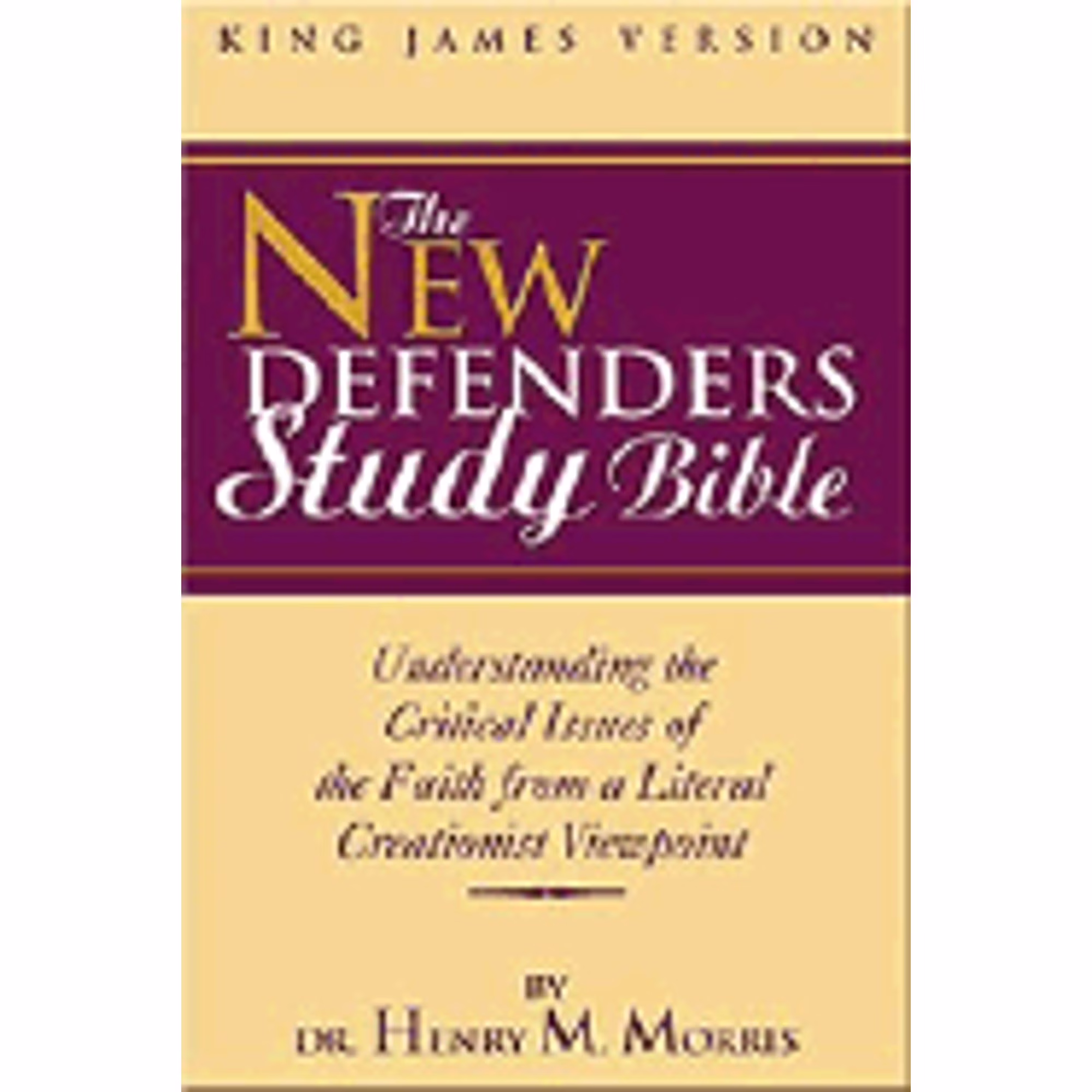 Pre-Owned New Defender's Study Bible-KJV (Hardcover 9780529122179) by Henry M Morris