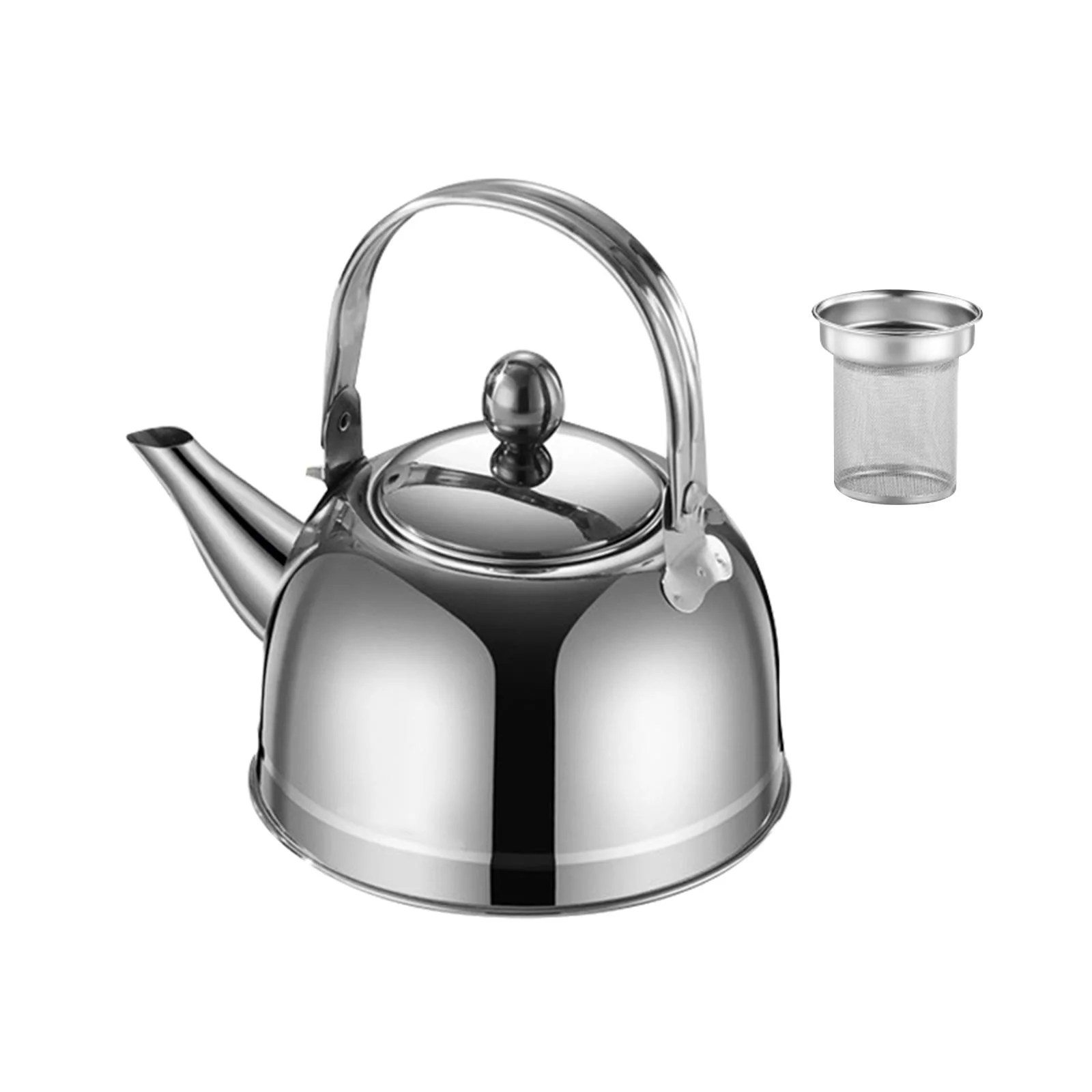 Portable Tea Kettle Teapots with Detachable Infuser Large Capacity Water Pot for 1.2L