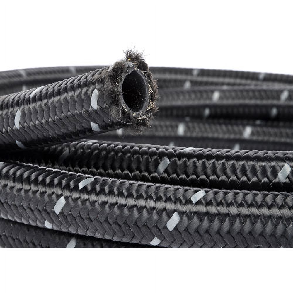 JEGS 111911 Pro-Flo 30R9 Braided Hose -6 AN Length: 6 ft. Black Nylon Outer Shel