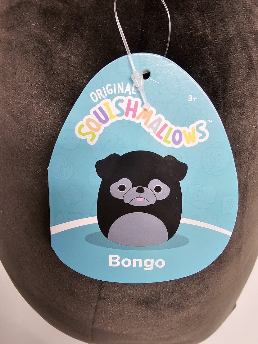Squishmallows Official Kellytoys Plush 14 Inch Bongo the Black Pug Dog Ultimate Plush Stuffed Toy