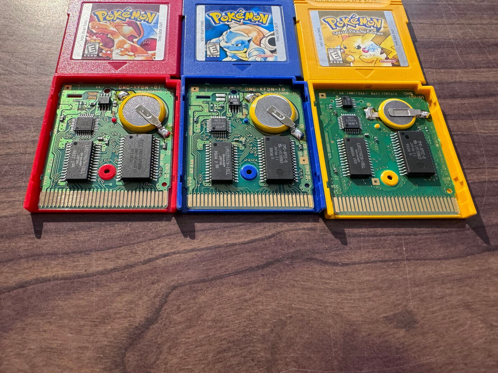 Pokemon Red + Yellow + Blue (Nintendo GameBoy) - with New Batteries - Authentic