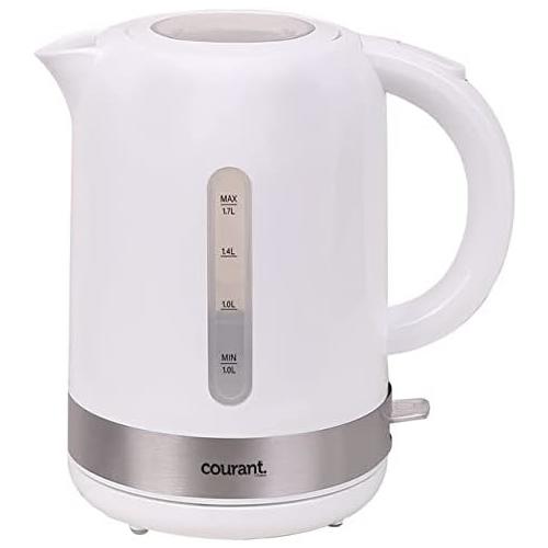 COUKEP175W 1.7 Liter Electric Kettle Cordless With LED Light, 1000W Power, Automatic Safety Shut-Off, Perfect For Tea/Coffee/Hot Chocolate/Soup/Hot Water, White Color