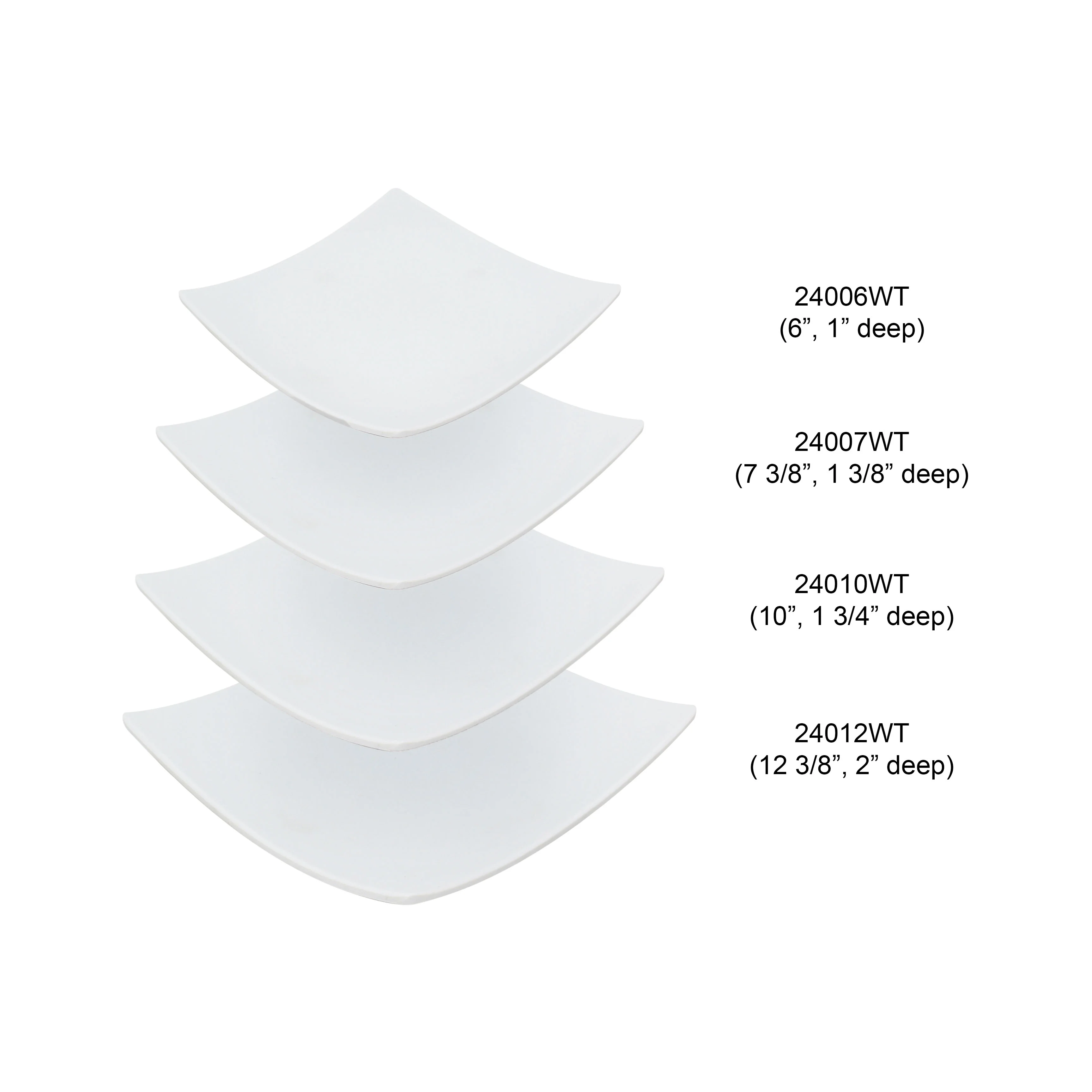 Excellante Classic White Extra Heavy Weight Melamine Dinnerware Collection 7 3/8