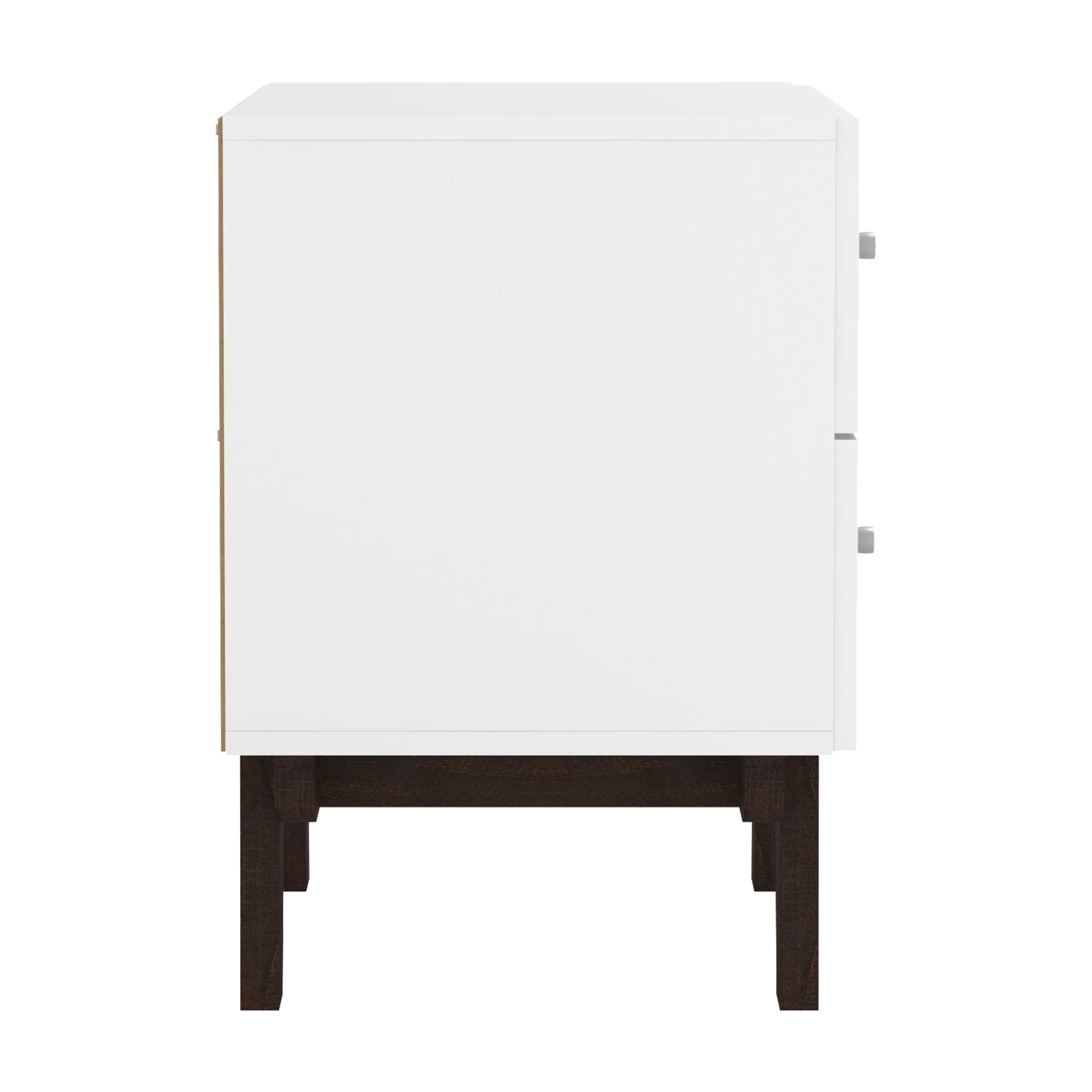 Kincaid Wood 2-Drawer Nightstand, Matte White, by Hillsdale Living Essentials