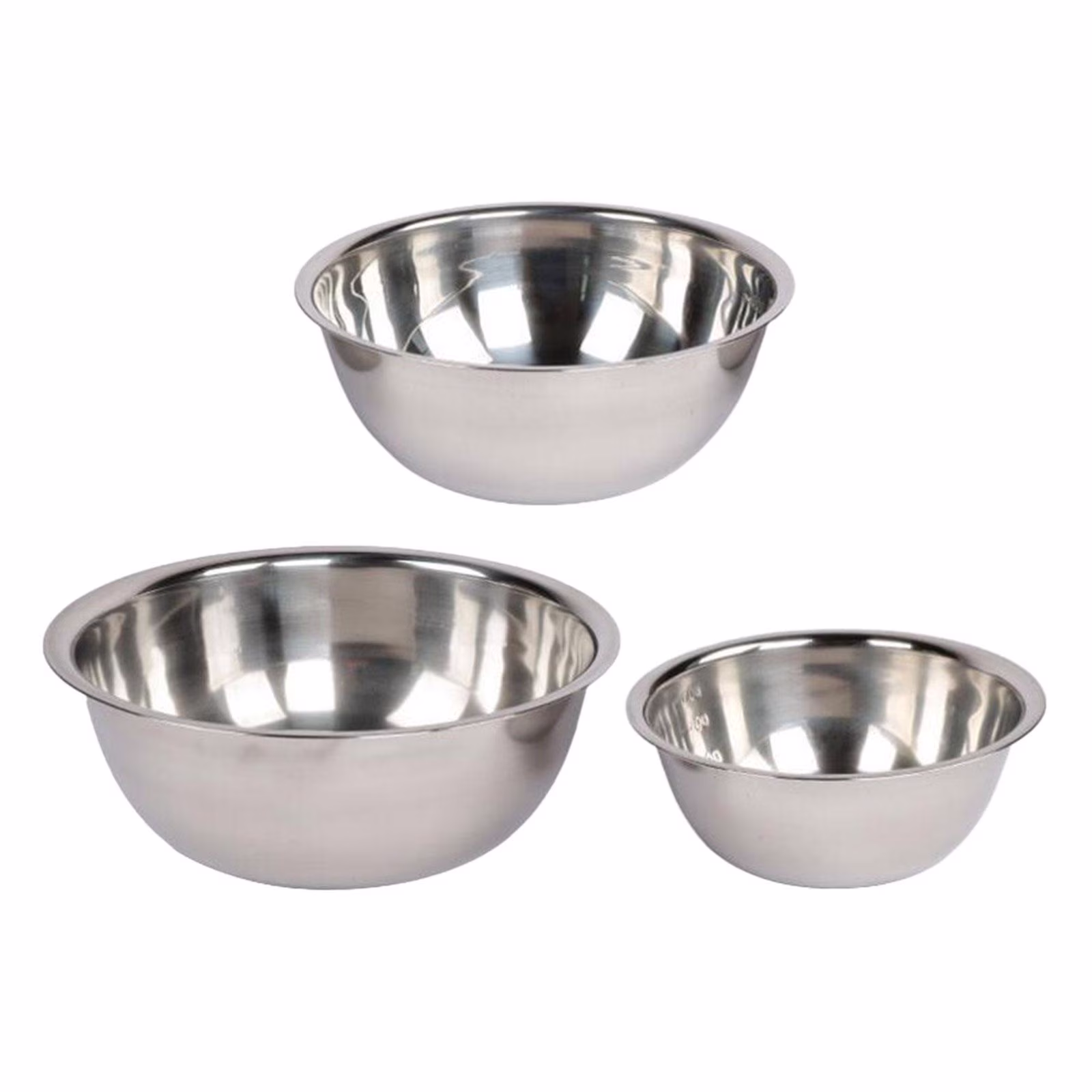 Colaxi 3x Stainless Steel Bowls Set Outdoor Tableware Lightweight Durable Dinnerware Camping Utensils Camping Mess Set for Beach BBQ