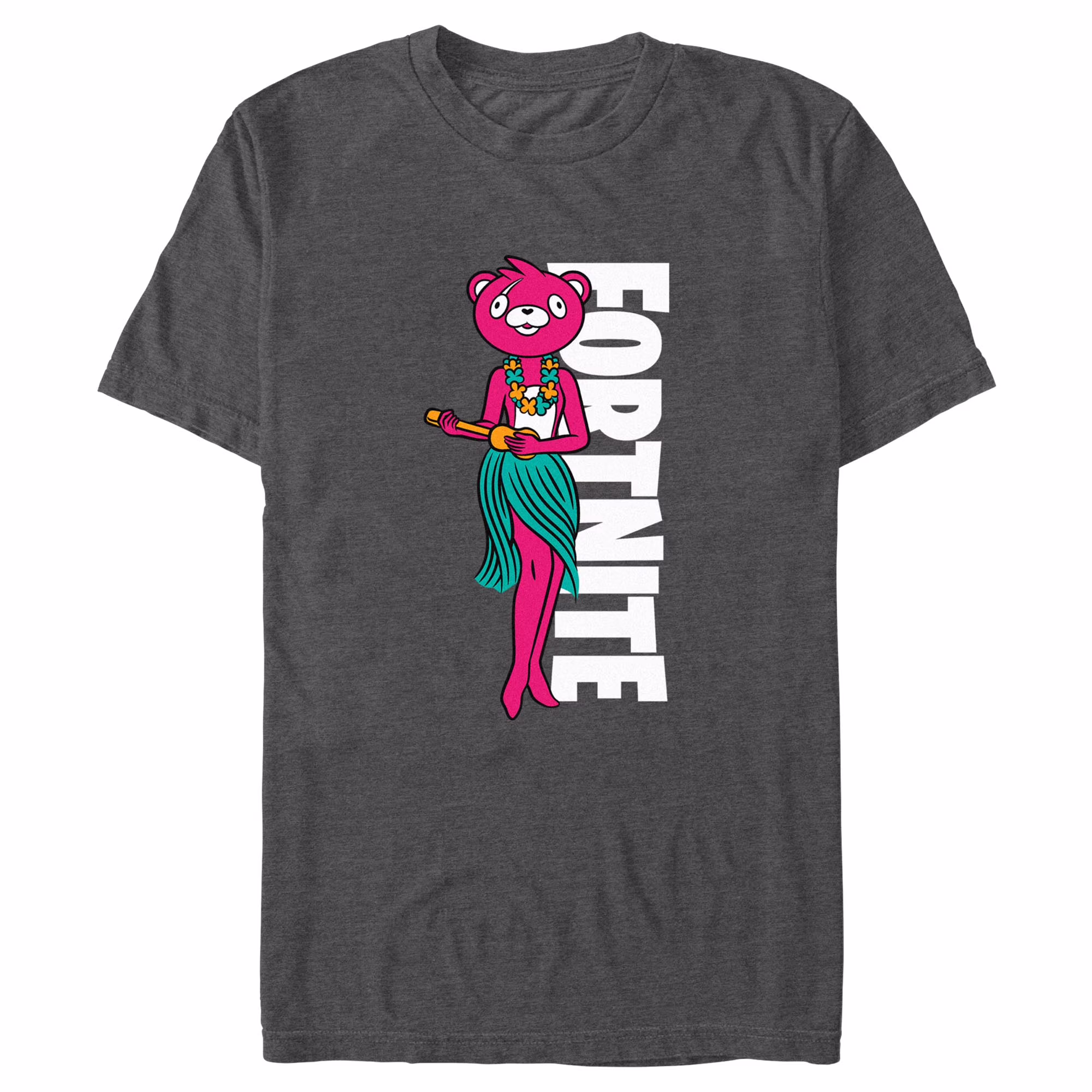 Men's Fortnite Cuddle Team Leader Hula Dance  Graphic Tee Charcoal Heather 2X Large