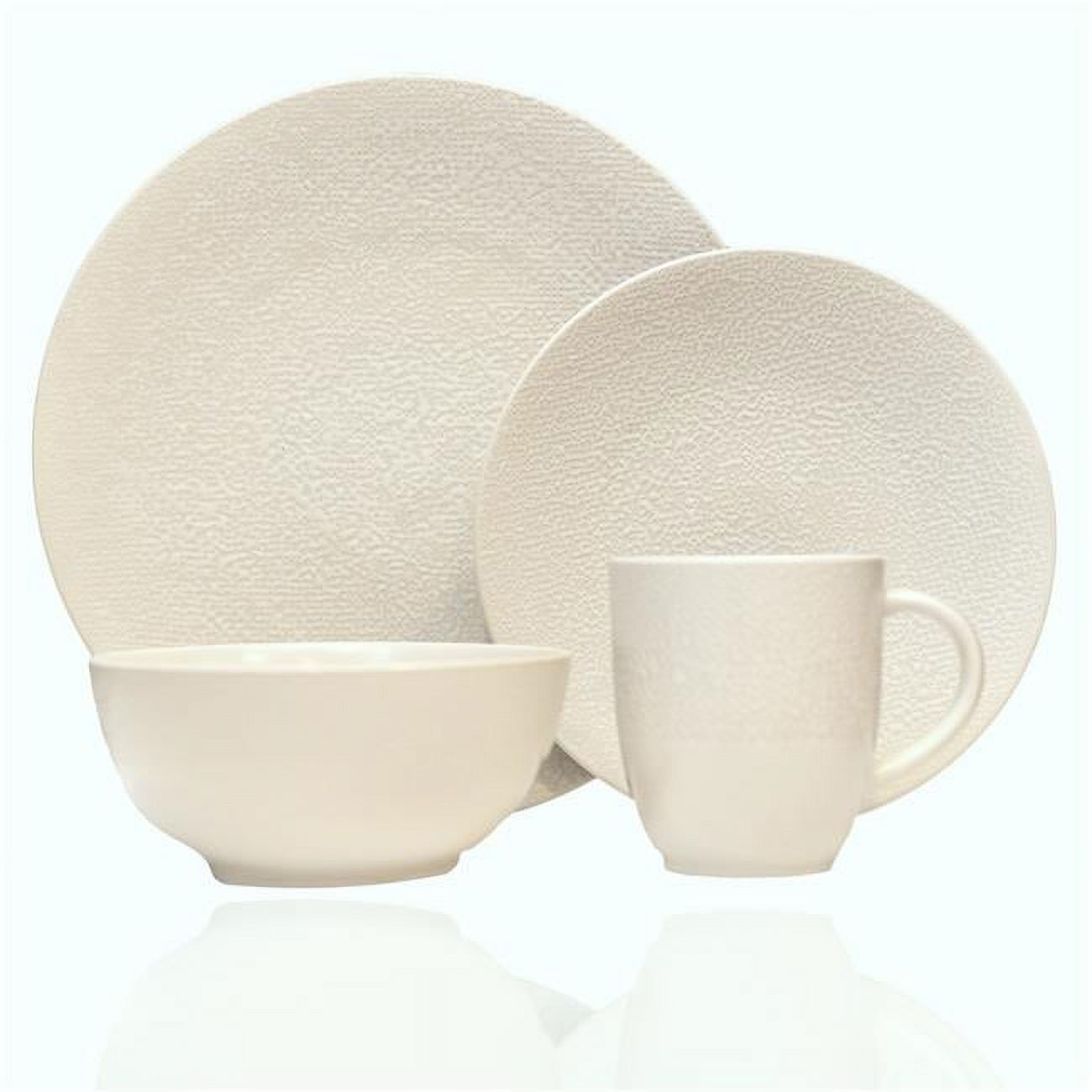 Matrix White Dinner Set - 16 Piece - Stoneware Tableware