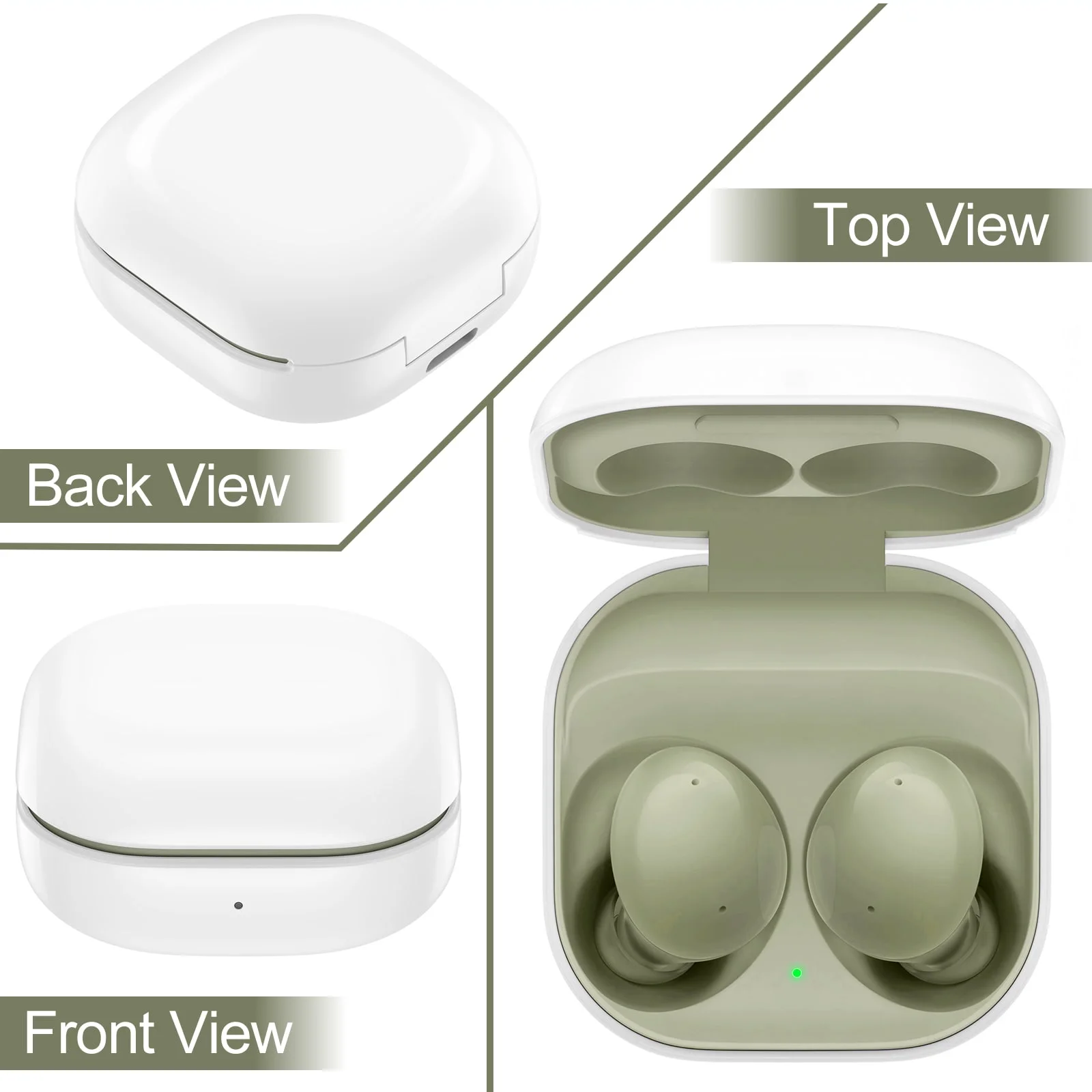 UrbanX Street Buds 2 for Lenovo S5 Pro GT - Truly Wireless Bluetooth Headphones with Noise Isolation, Amplified Bass and Dual Dynamic Microphone - Green