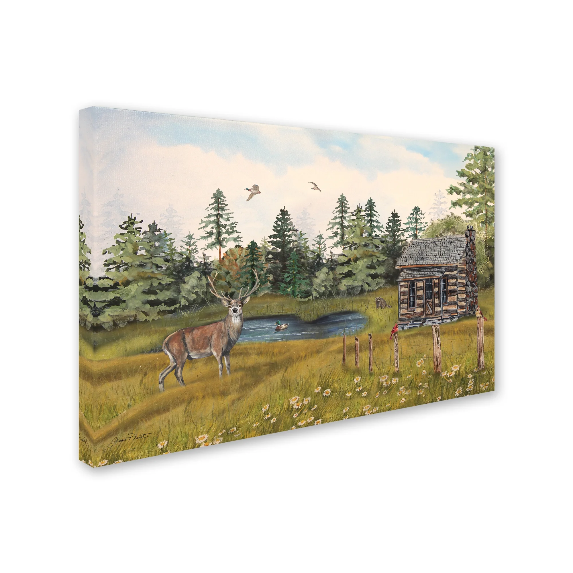Trademark Fine Art 'Wilderness Lodge 12' Canvas Art by Jean Plout