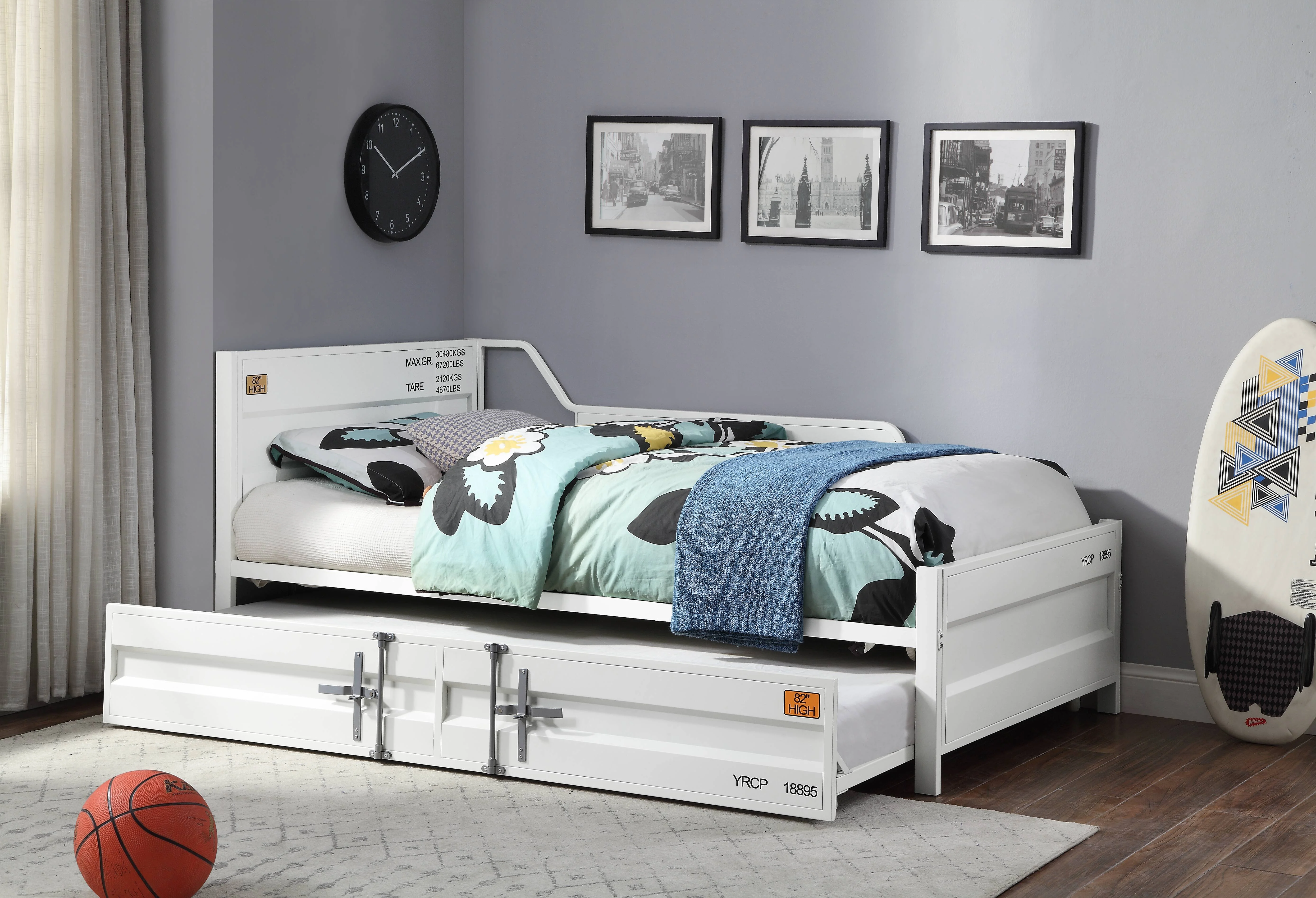 Acme Cargo Metal Frame Twin Daybed & Trundle, Multiple Colors