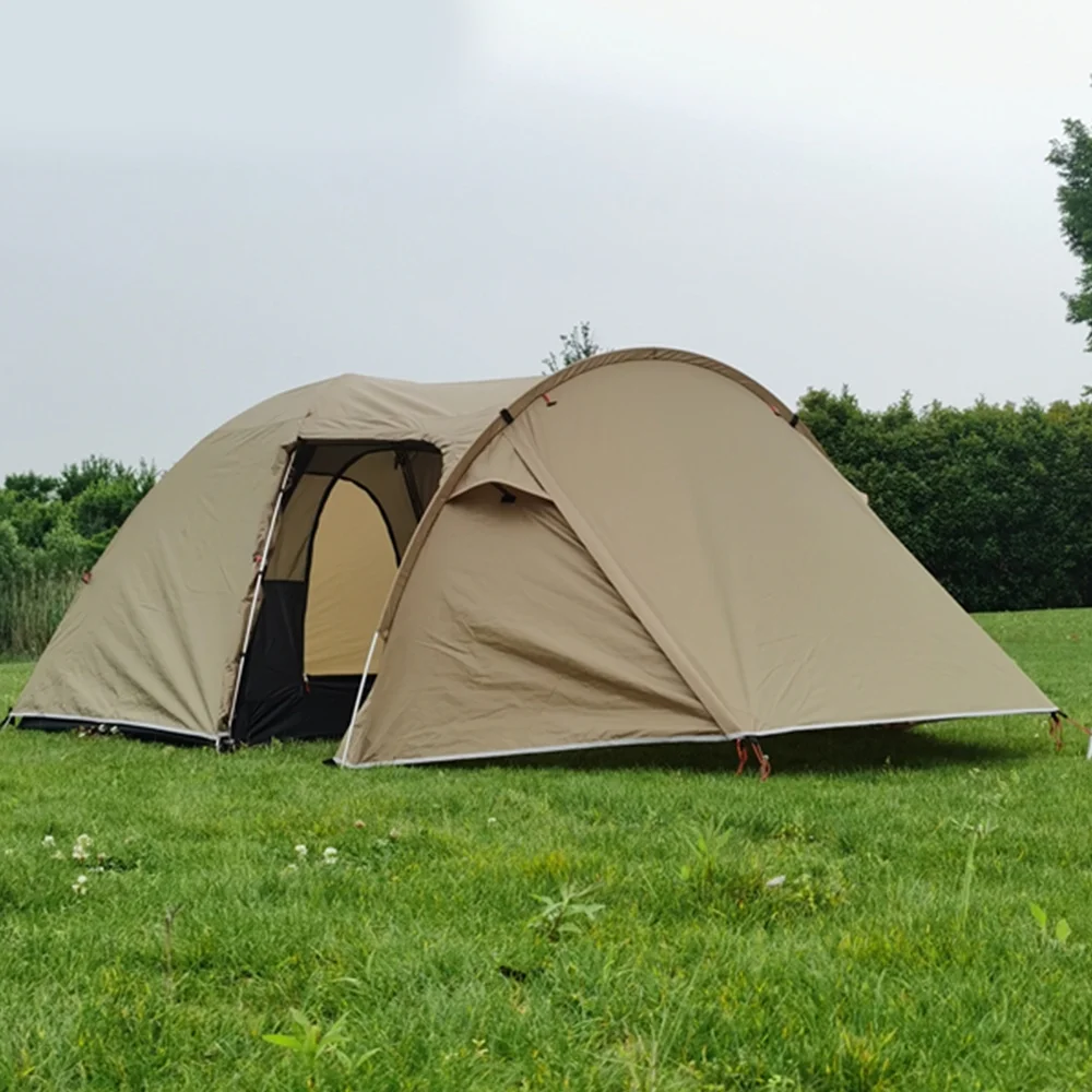 Waterproof Family Camping Tent 3 Person Weight Double Layer 1 Bedroom One Living Room